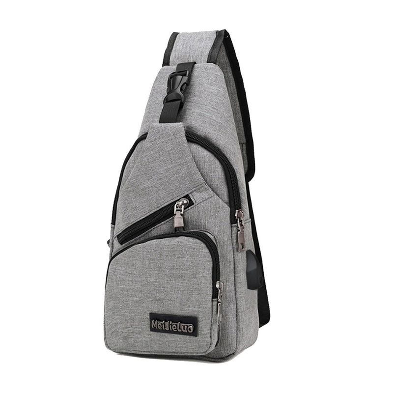 Men Anti Theft Chest Bag Shoulder Bags USB Charging Crossbody Package School Short Trip Messengers Bags Men&