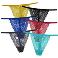 5 PCS/Set Sexy Lace Thong Women Low Waist Panties Transparent Underwear Ladies Lingere Panty Underware Womens G String 87169