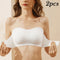 Strapless Bra Large Size Thin Section Gather Lace Non-Slip Bras Invisible Bra Lift Push Up Beautiful Back Women&#39;s Underwear