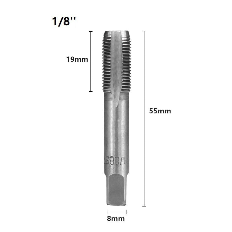 XCAN HSS Pipe Tap 1/8 1/4 3/8 1/2 3/4 1&#39;&#39; Metal Screw Thread Tap Threading Tools Hand Tools