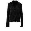 Ladies Shirt Suits Pleated Notched Single-Breasted Female Cardigan Two-Piece Loose Shirts and High-Waist Wide-Leg Pants Sets