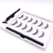3 Pairs Fashion Magnetic False Eyelashes Waterproof Magnetic Eyeliner Pen Tweezers Portable Set Natural Eyelashes Makeup Set