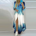 2022 New Long Shirt Dress Women Single Breasted Button Lapel Long Sleeve Dress Spring Summer Letter Print Oversized Robe Dresses