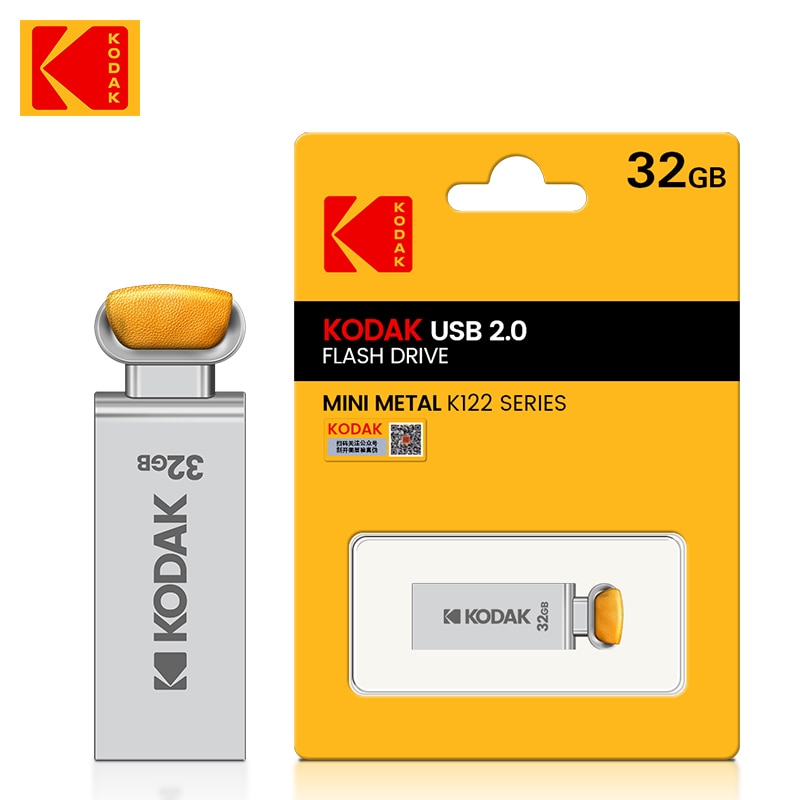 KODAK USB 2.0 Pen Drive 16GB 32GB 64GB K122 Metal USB Flash Drive Memory Freeshipping