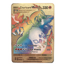 Newest Pokemon Vmax V GX EX Shiny Gold Metal Card PV French Game Tag Team Fighting Ordering Series Child Christmas Gift