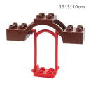 Big Building Blocks Compatible Slide Swing Seesaw Park Playground Series Large Bricks Children Educational Creative Toy Kid Gift