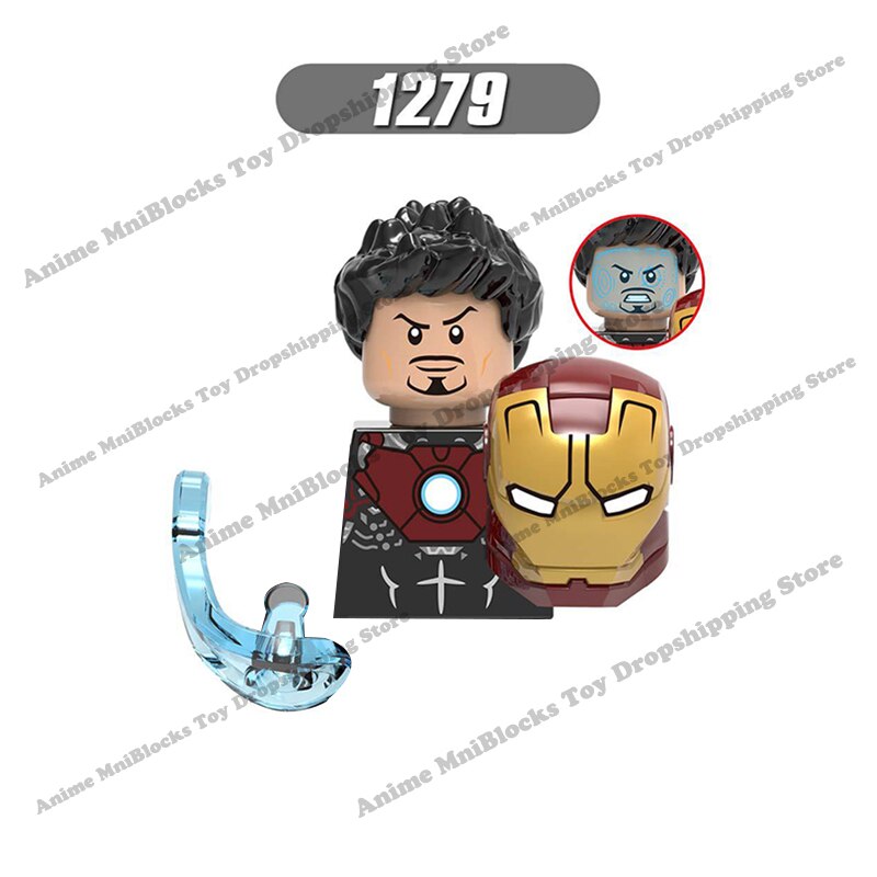 XP193 D009 WM718 Mark suit Disney anime movie figurine dolls mini plastic action toy figures Assemble blocks Christmas gifts