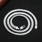 925 silver color Christmas gifts European style retro 6MM flat chain necklace bracelets fashion For man women jewelry sets S085
