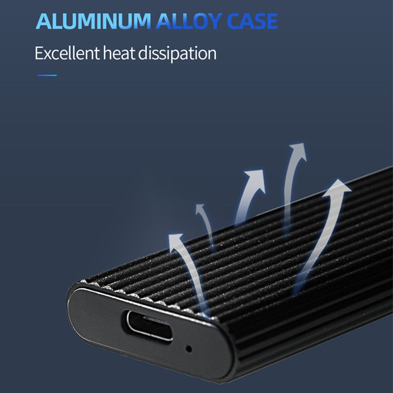 Dual Protocol M2 NVMe/SATA SSD Case 10Gbps HDD Box M.2 NVME NGFF SSD to USB 3.1 Enclosure Type-C to Type-A for M.2 Hard Disk