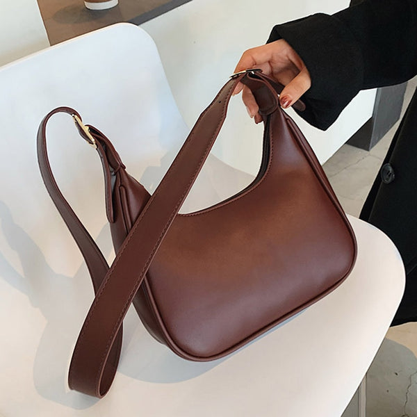 HOCODO Fashion Shoulder Bags For Women 2022 Casual Crossbody Bags For Women Pu Leather Solid Color Simple Handbags Women&#39;S Bag