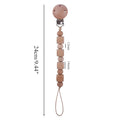 1pc Crochet Bunny Baby Pacifier Clip Chain BPA Free Wooden Beads Appease Soother Chain Clips Newborn Dummy Holder Nipple Clip