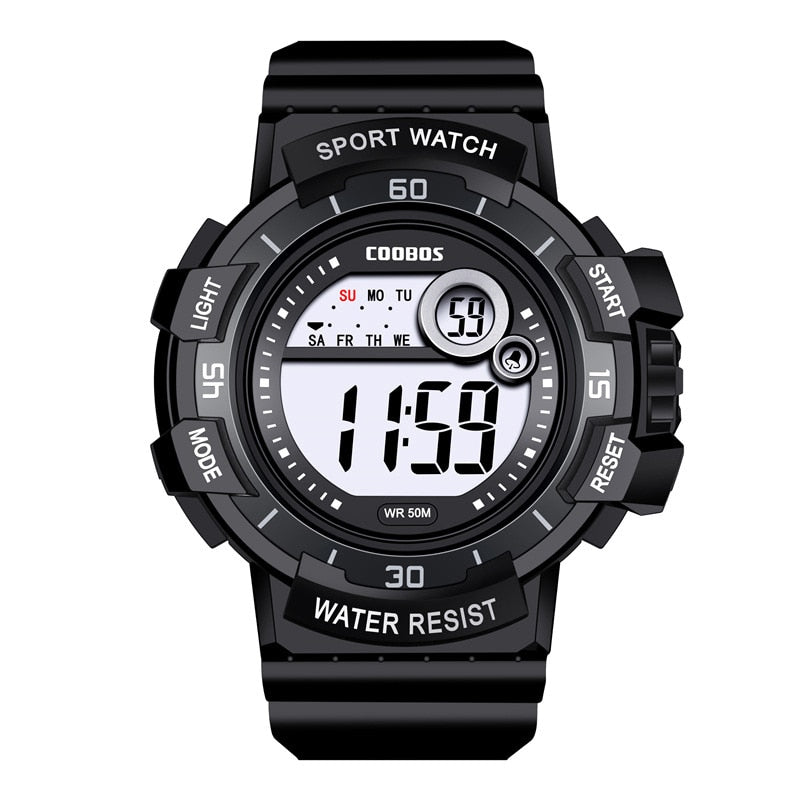 Cool Luminous Men Sport Watch High-end Silicone Strap Military Wrist Watch Led Calendar Waterproof Digital Watch reloj de hombre