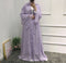 Ramadan Open Chiffon Abaya Dubai Women Sash Marocain Kaftan Eid Hijab Long Robe Muslim Fashion Clothes Turkey Vestido De Mujer