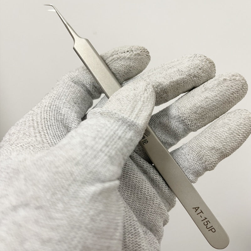 Tweezers Professional Maintenance Tool 0.15mm Edge Precision Fingerprint Tweezers Titanium Alloy Board Flying line FDDSYB