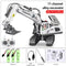 2.4G High Tech 11 Channels RC Excavator Dump Trucks Bulldozer Alloy Plastic Engineering Vehicle Electronic Toys For Boy Gifts