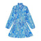 2022 Fashion Women Pleated Dress Party Drawstring Dresses Long Sleeve Female Street Outfit Floral Printed Elegant Casual Summer