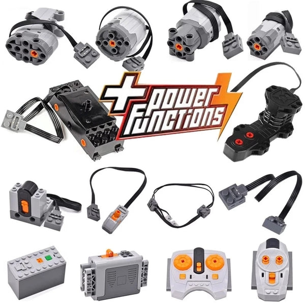 Technical Motor Parts Multi Power Functions 8293 8883 Tool Servo Train Motor PF Model Sets Building Blocks Compatible All Brands