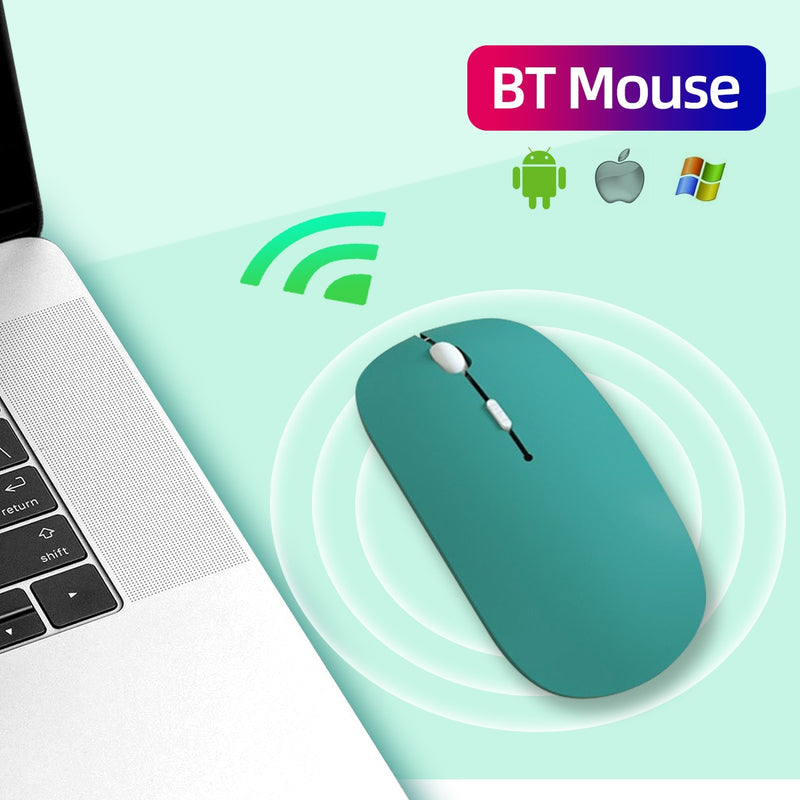 Newest Bluetooth Mouse Wireless Mute மவுஸ் For Laptop Computer PC Mini Ultra-Thin Single-Mode Battery Silent சுட்ட Mice Wireless