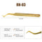 NATUHANA Anti-static Straight Eyelash Extension Tweezers Industrial Precision Curved Straight Lash Eyebrow Tweezers Makeup Tools