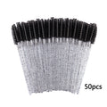Disposable Crystal Eyelashes Brush Comb 25/50Pcs Eye Lashes Extension Mascara Wands Makeup Professional Makeup Beauty Tool