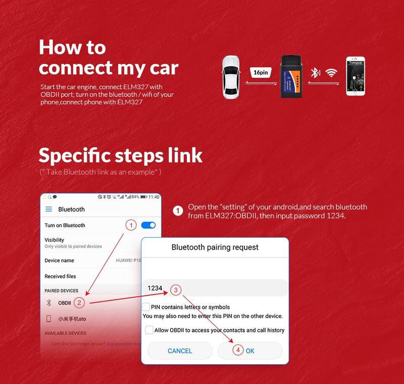ELM327 OBD2 Scanner V1.5 PIC18F25K80 BT/WIFI Car Diagnostic Tools Auto ELM 327 OBDII Code Reader  Work Android/IOS/Windows 12V