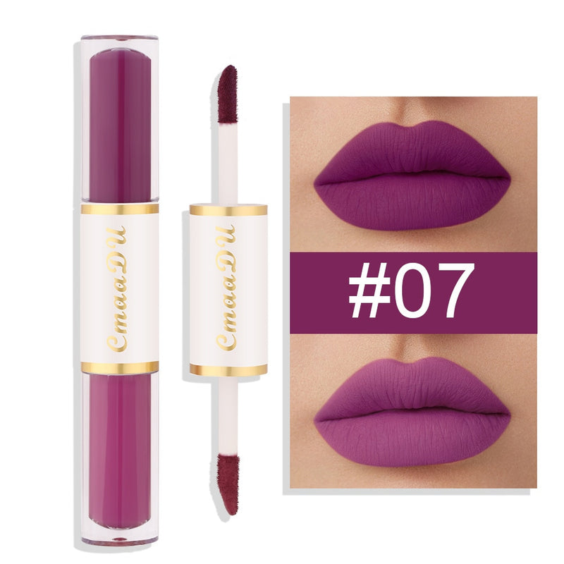 5 In 1 Matte Lipstick Kit Combo Strip Velvet Sexy Red Lip Tint Non-stick Cup Lip Gloss Lip Oil Makeup Lips Cosmetic Set