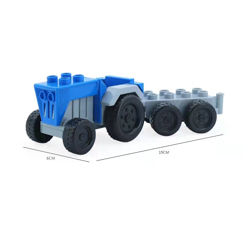 Big Building Blocks Accessories Compatible Large Bricks Children Kids Truck Car Bus City Traffic Series Assembly Educational Toy