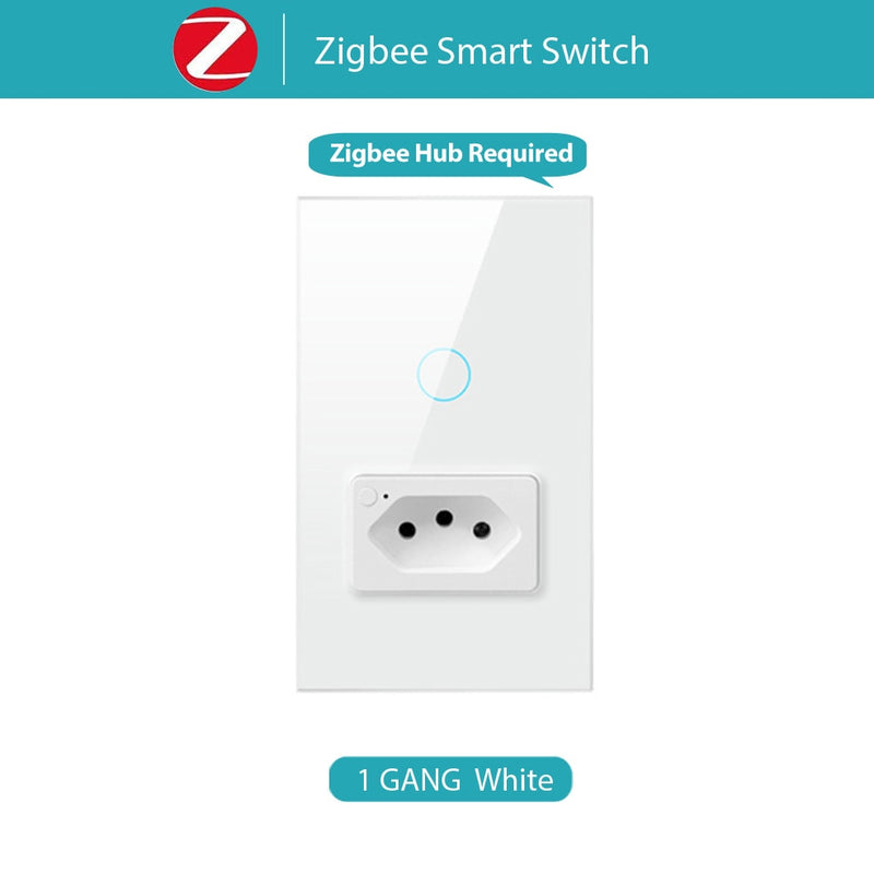 Tuya Wifi Smart Brazil Switch Plug Zigbee Smart Brazil Socket Smart Life Brazil Outlet With Power Monitor For Alexa Google Home