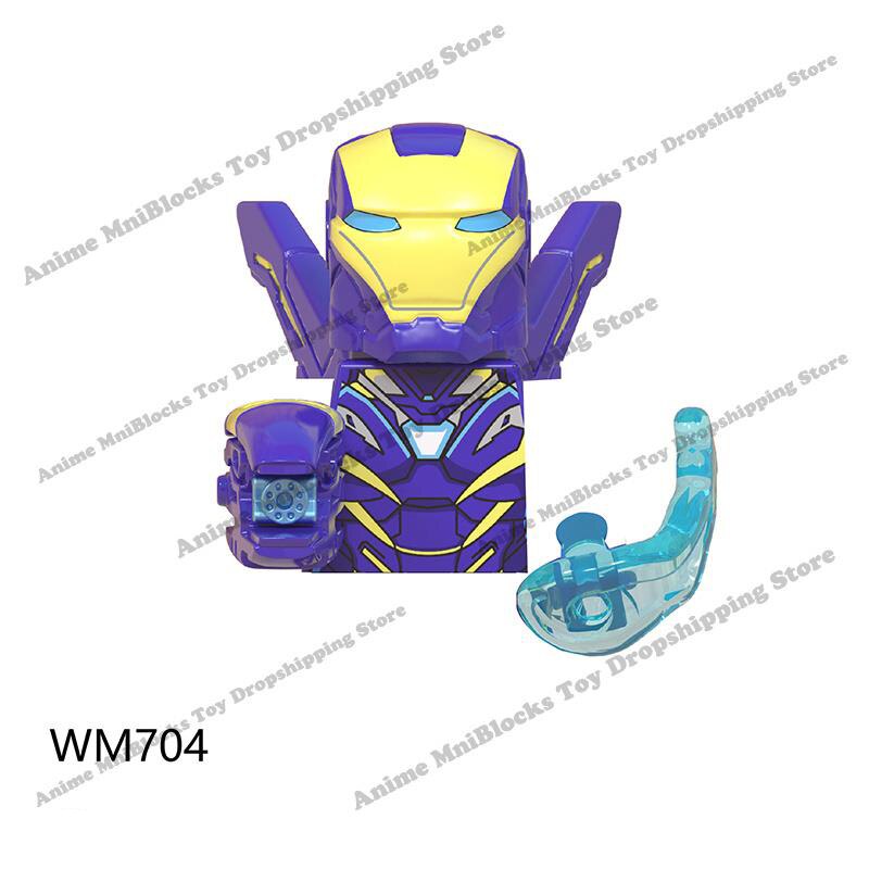 XP193 D009 WM718 Mark suit Disney anime movie figurine dolls mini plastic action toy figures Assemble blocks Christmas gifts