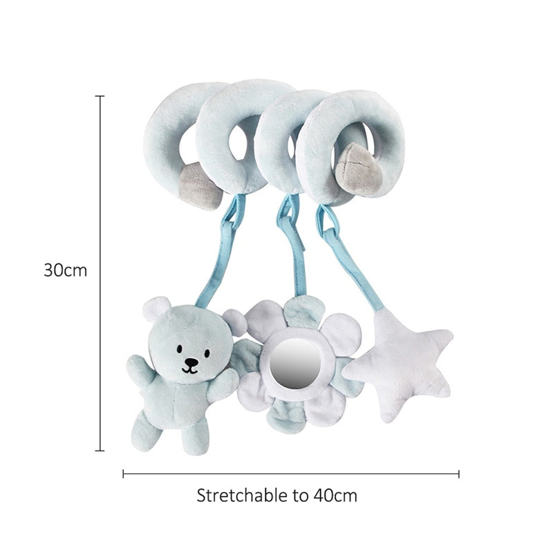 Infant Toddler Rattles Toys For Baby Stroller Crib Soft Rabbit Bear Style Pram Hanging Toys Plush Appease Doll Bed Accessories