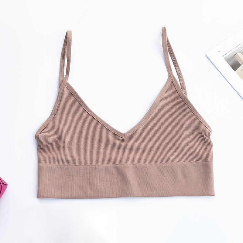 Seamless Low Back Bra Brassiere Comfortable Top Women Wirefree Underwear Unlined Lingerie Sexy Backless Bralette
