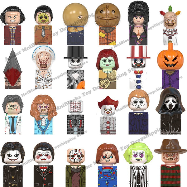 WM6075 WM6101 WM6102 Halloween Horror Movie Building Blocks The Shining Silent Hill Bricks Jack Pyramid mini Action toy Figures