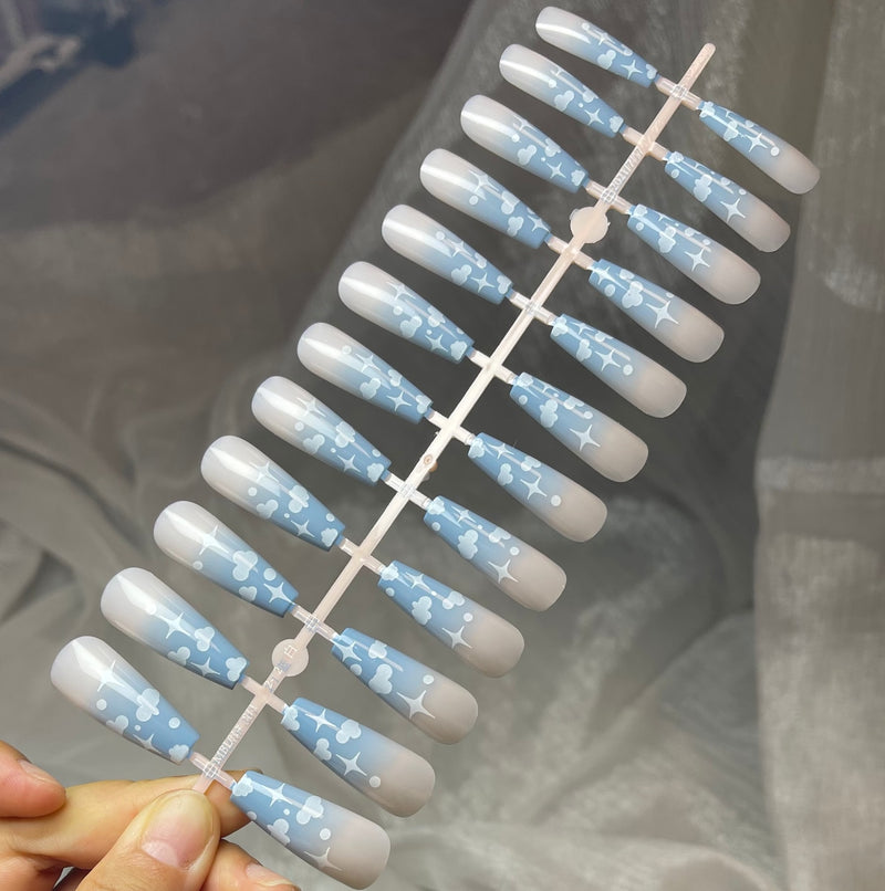 24Tips/Set Matte Super Long Coffin False Nail Artificial Fingernails Fake Nails Nail Beauty Finger Manicure Free Shipping Items