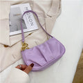 2022 New Women&#39;s Fashion Handbags Retro Solid Color PU Leather Shoulder Underarm Bag Casual Women Hobos Handbags