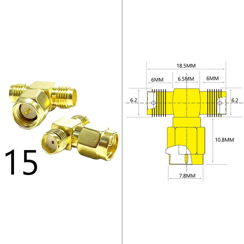 DexMRtiC SMA Male / Female RF Coax Adapter Connector Straight Right Angle T Type Splitter Goldplated NEW Wholesale