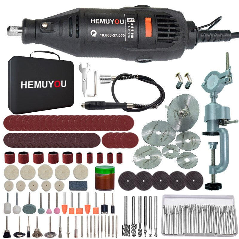 Dremel mini electric drill engraver Rotary Tool polishing machine 180W Power Tool Variable Speed engraving pen with accessories