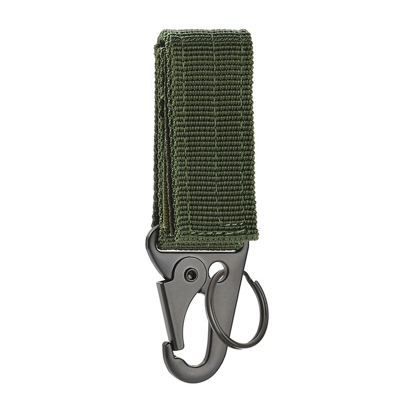 2pcs Tactical Hanging Buckle Molle Nylon Webbing Belt Triangle Buckle Outdoor Climbing Camping Tool Accessory Carabiner Keychain