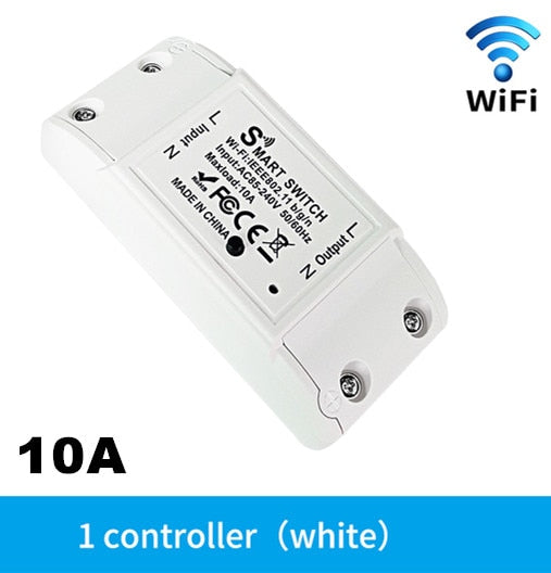 Tuya WiFi Mini DIY Smart Switch 10A 16A Light APP Remote Timing Wireless Control Relay Automation Modules Work Alexa Google