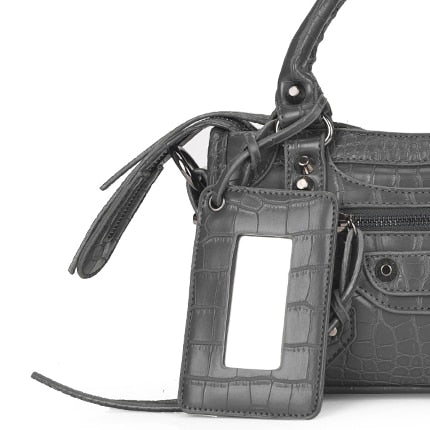 New Arrival Mini Small Motorcycle Bags Crossbody for Women Pu Soft Leather Brand Girls Shoulder Bags Black Hand Bags Tote