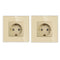 Bingoelec Power Socket,16A EU Standard Electrical Outlet 86mm*86mm White Crystal Glass Panel Wall Socket