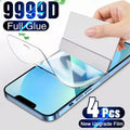 4PCS Full Cover Hydrogel Film On The For iPhone 13 12 11 For iPhone X XR XS MAX 6 7 8 Plus 11 12 13 14 Pro Max Screen Protector