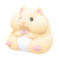 Original Genuine Capsule toys cute kawaii fatty milky soft hamster flocking plush dolls squeeze Stress Relief gashapon toys