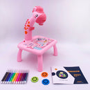 Mini Led Projector Art Drawing Table Light Toy for Children Kids Painting Board Small Desk Educational Learning Paint Tool Craft