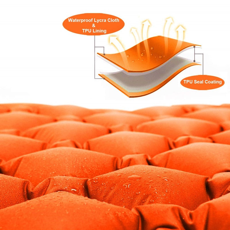Camping Sleeping Pad-Ultralight Inflatable Camping Mat Pad for Backpacking & Hiking-Insulated Sleeping Mat, Compact Carrying Bag