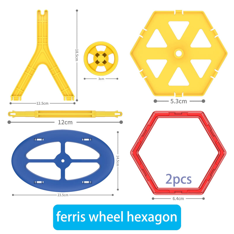 Big Size Magnetic Designer Magnet Building Blocks Accessories Educational Constructor Toys For Children Kids Game Girls Set Gift