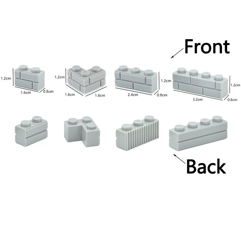 Thick Wall Figures Bricks Compatible 98283 15533 DIY 1x2 1x3 1x4 1+2 Dots Building Blocks Educational House Contruction Toys
