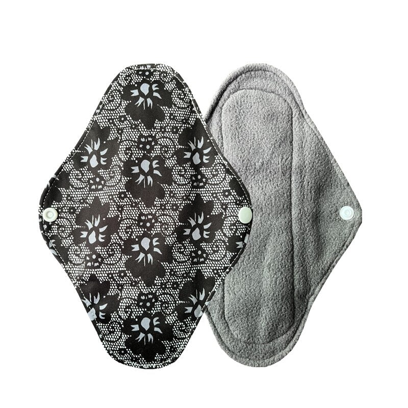 1 Pcs Natural Bamboo Charcoal Sanitary Pads For Normal Reusable Cotton Protection Female Sanitary Napkin