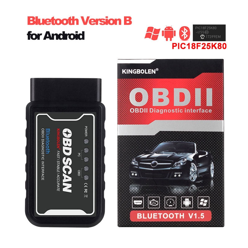 ELM327 V1.5 Car Code Reader BT WiFi ELM 327 PIC18F25K80 Chip OBDII Diagnostic Tool For iPhone/Android PK ICAR2 OBDSCAN Scanner