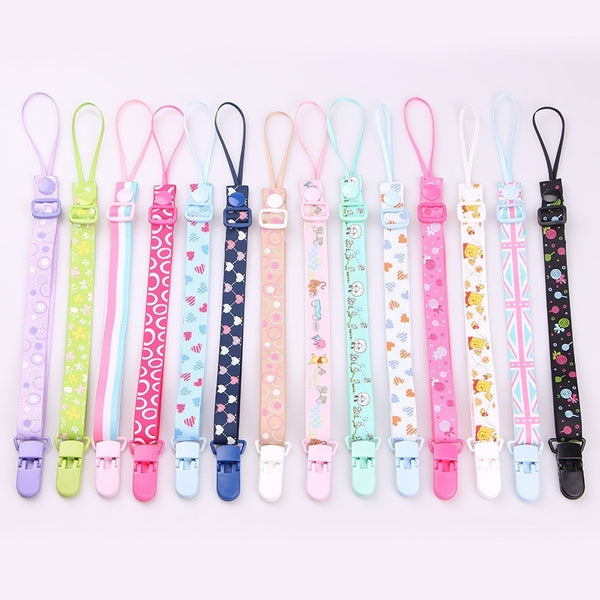 1pcs Comfortable Material Pacifier Cute Baby Clips Chain Dummy Clip Holder Nipples Children Cartoon Pacifier Clip Soother Holder