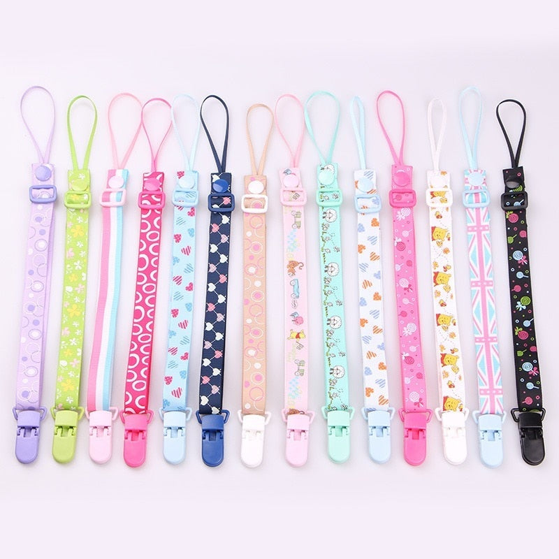 1pcs Comfortable Material Pacifier Cute Baby Clips Chain Dummy Clip Holder Nipples Children Cartoon Pacifier Clip Soother Holder